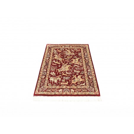 Tappeto Ghom seta Persia giallo marrone 80x124