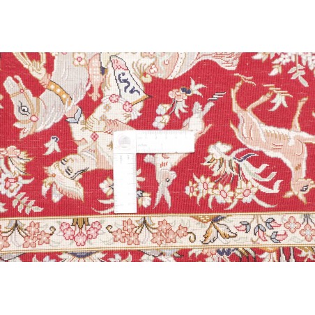 Tappeto Ghom seta Persia giallo marrone 80x124