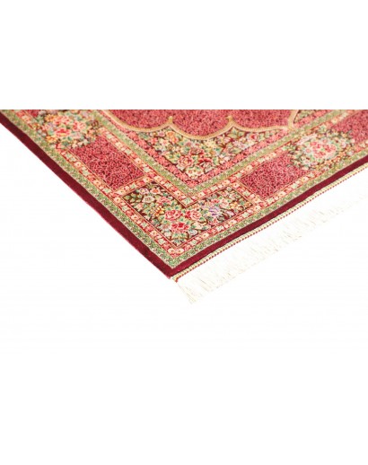 Tappeto Ghom seta Persia beige marrone 81x118