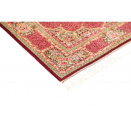 Tappeto Ghom seta Persia beige marrone 81x118