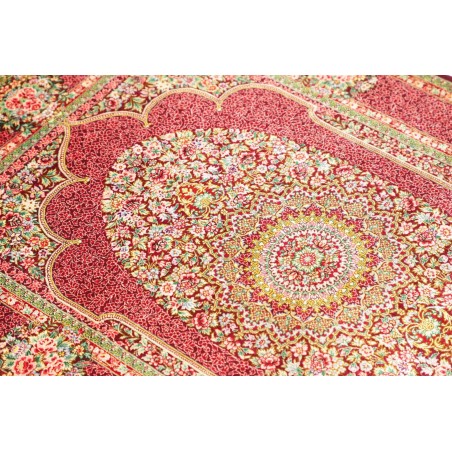 Tappeto Ghom seta Persia beige marrone 81x118