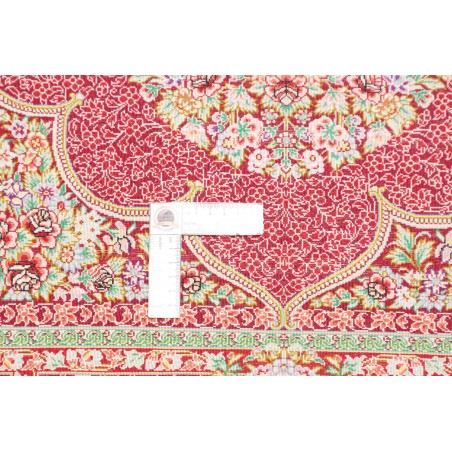 Tappeto Ghom seta Persia beige marrone 81x118