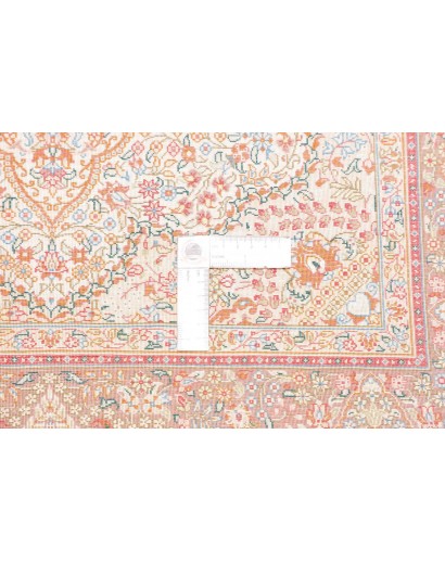 Tappeto Ghom seta Persia marrone grigio 79x123