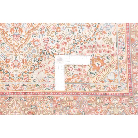 Tappeto Ghom seta Persia marrone grigio 79x123