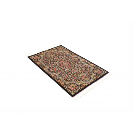 Tappeto Ghom seta Persia marrone grigio 78x120
