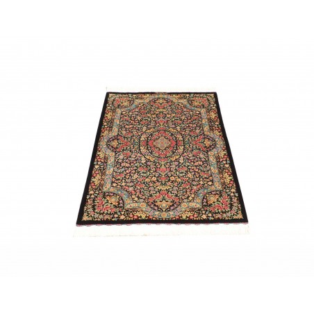 Tappeto Ghom seta Persia marrone grigio 78x120