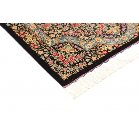 Tappeto Ghom seta Persia marrone grigio 78x120
