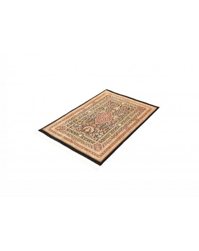 Tappeto Ghom seta Persia giallo marrone 79x118