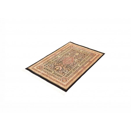 Tappeto Ghom seta Persia giallo marrone 79x118