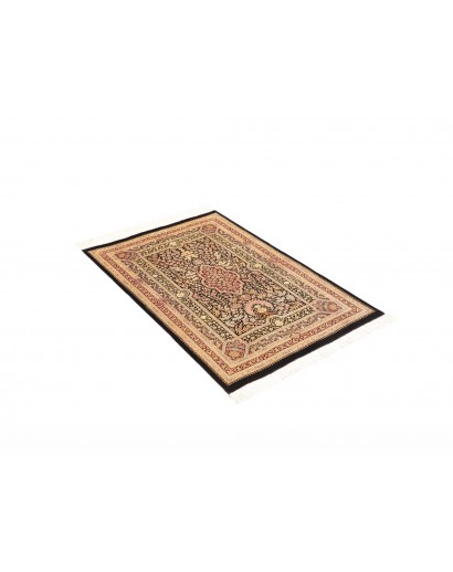 Tappeto Ghom seta Persia giallo marrone 79x118