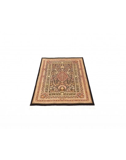 Tappeto Ghom seta Persia giallo marrone 79x118