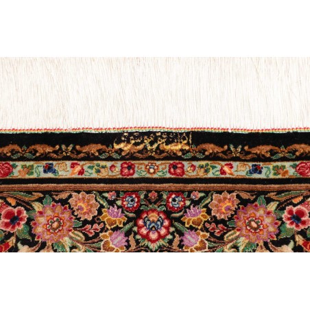 Tappeto Ghom seta Persia marrone 100x151