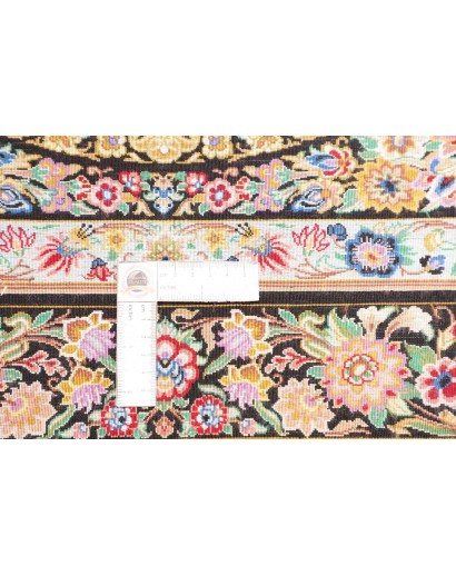 Tappeto Ghom seta Persia marrone 100x151