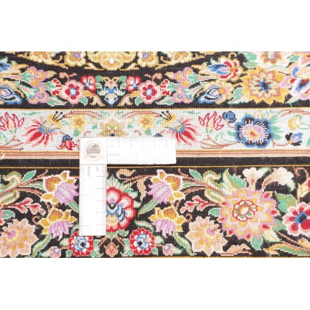 Tappeto Ghom seta Persia marrone 100x151