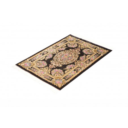 Tappeto Ghom seta Persia grigio 61x90