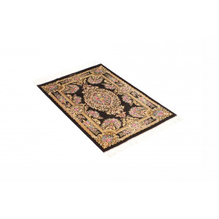 Tappeto Ghom seta Persia grigio 61x90