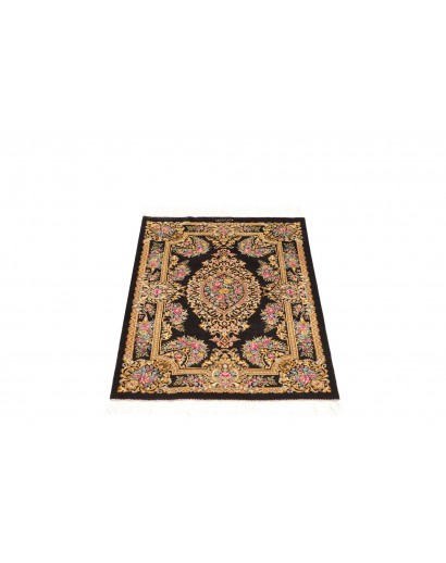 Tappeto Ghom seta Persia grigio 61x90