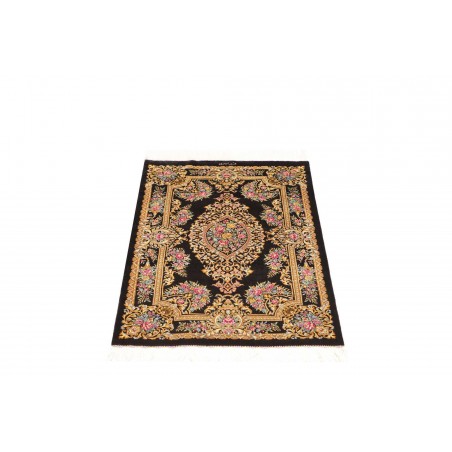 Tappeto Ghom seta Persia grigio 61x90