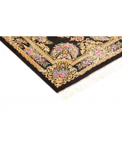 Tappeto Ghom seta Persia grigio 61x90