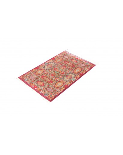 Tappeto Ghom seta Persia marrone grigio 60x94