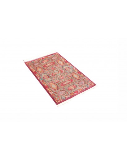 Tappeto Ghom seta Persia marrone grigio 60x94