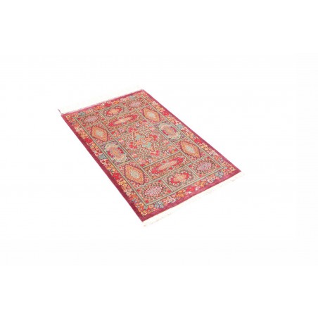 Tappeto Ghom seta Persia marrone grigio 60x94