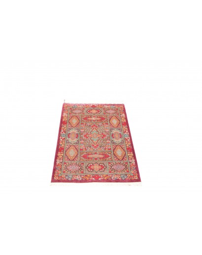 Tappeto Ghom seta Persia marrone grigio 60x94