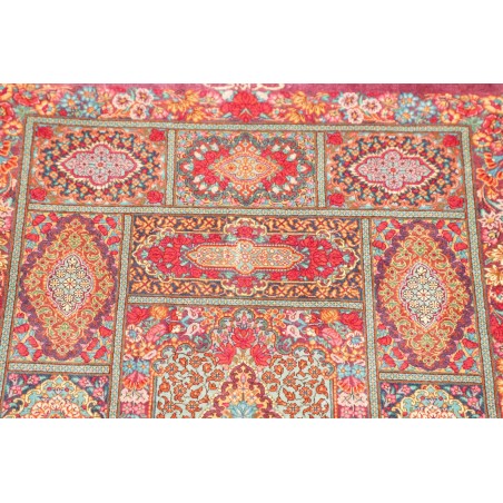 Tappeto Ghom seta Persia marrone grigio 60x94