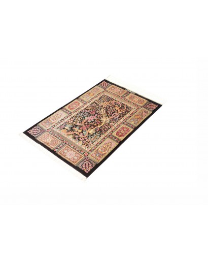 Tappeto Ghom seta Persia marrone beige 60x92