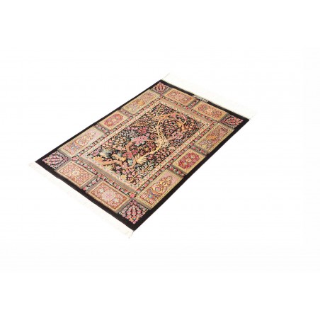 Tappeto Ghom seta Persia marrone beige 60x92