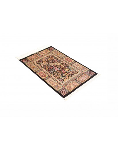 Tappeto Ghom seta Persia marrone beige 60x92