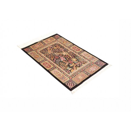 Tappeto Ghom seta Persia marrone beige 60x92