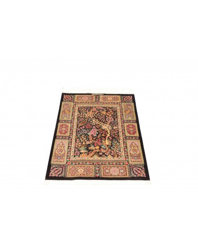 Tappeto Ghom seta Persia marrone beige 60x92