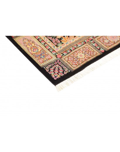 Tappeto Ghom seta Persia marrone beige 60x92