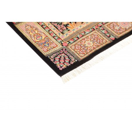 Tappeto Ghom seta Persia marrone beige 60x92