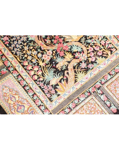 Tappeto Ghom seta Persia marrone beige 60x92