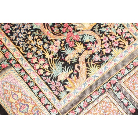 Tappeto Ghom seta Persia marrone beige 60x92