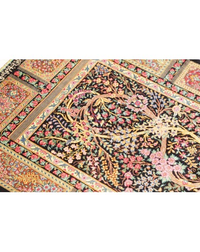 Tappeto Ghom seta Persia marrone beige 60x92
