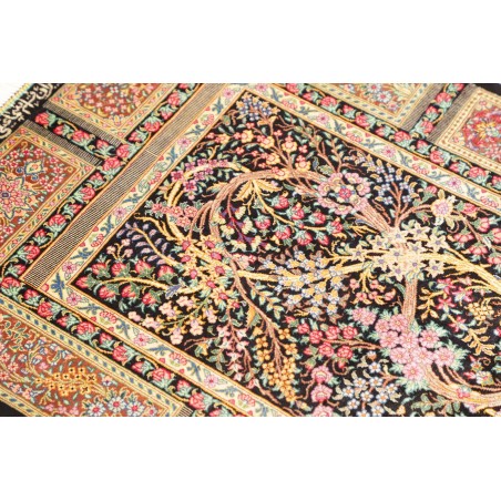 Tappeto Ghom seta Persia marrone beige 60x92
