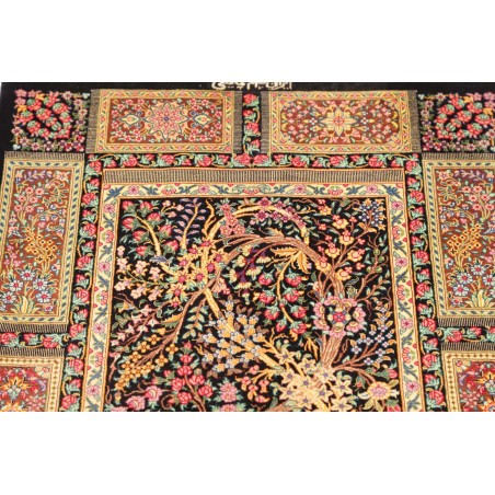 Tappeto Ghom seta Persia marrone beige 60x92