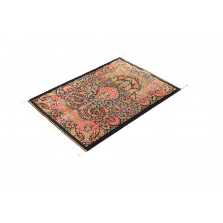 Tappeto Ghom seta Persia marrone beige 62x88