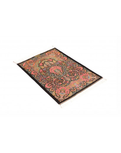 Tappeto Ghom seta Persia marrone beige 62x88