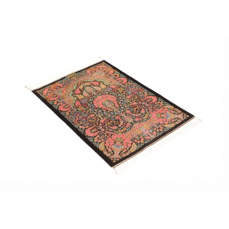 Tappeto Ghom seta Persia marrone beige 62x88