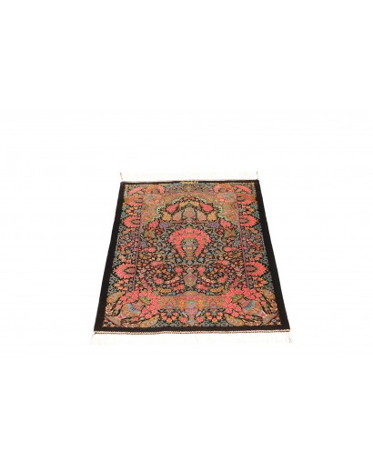 Tappeto Ghom seta Persia marrone beige 62x88