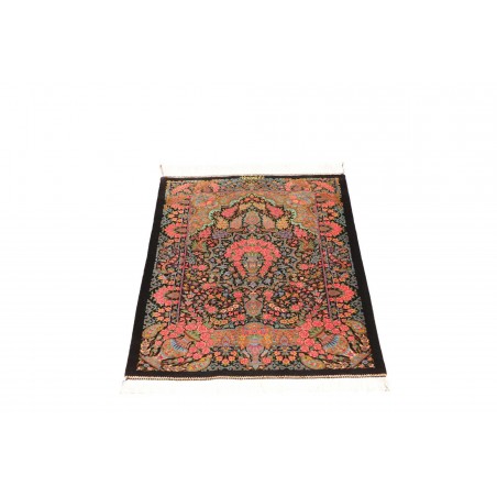 Tappeto Ghom seta Persia marrone beige 62x88