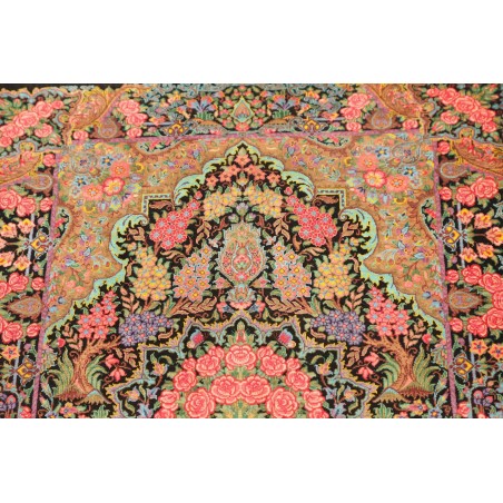 Tappeto Ghom seta Persia marrone beige 62x88