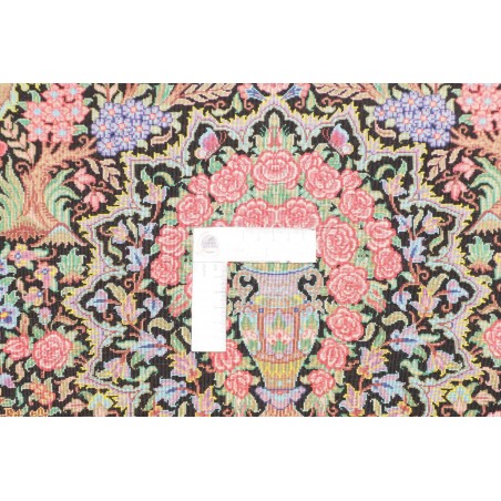Tappeto Ghom seta Persia marrone beige 62x88