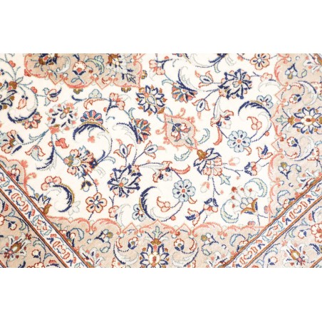 Tappeto Ghom seta Persia bianco marrone 58x86
