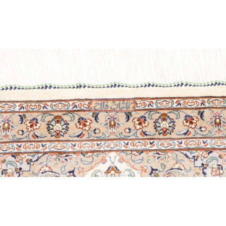 Tappeto Ghom seta Persia bianco marrone 58x86