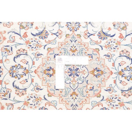Tappeto Ghom seta Persia bianco marrone 58x86